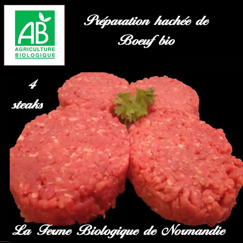 Préparation hachée boeuf d'herbe bio