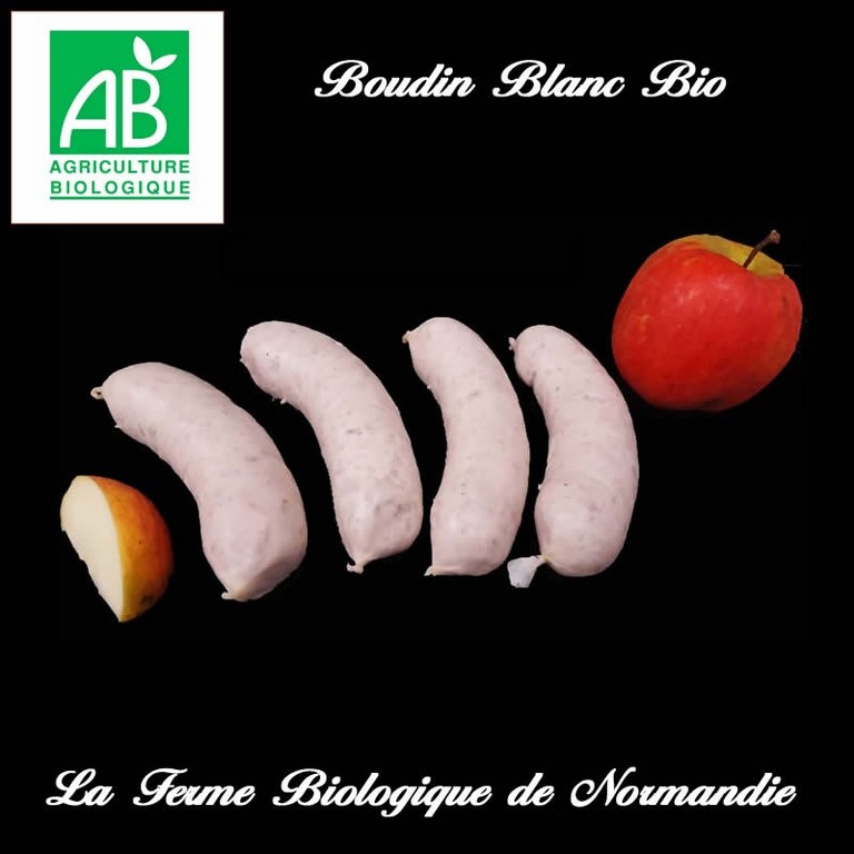 Boudin blanc au porc  bio  