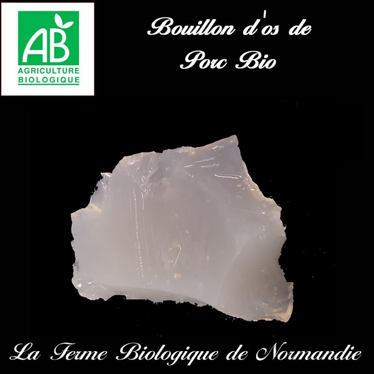 Bouillon d'os de porc bio