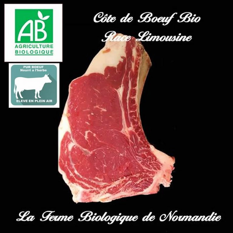 Cote de boeuf bio race limousine 900g