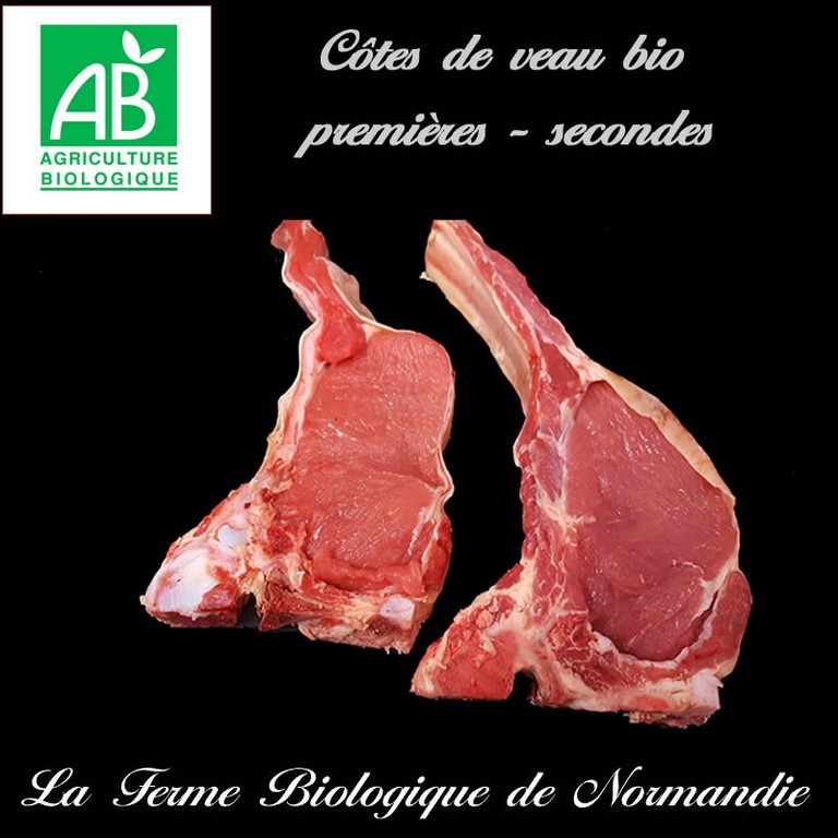 Côte de veau bio première, seconde 400g