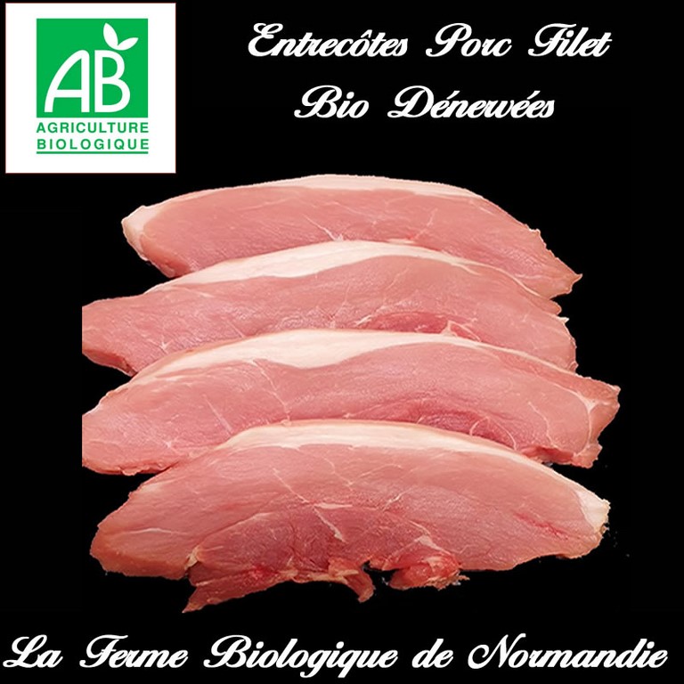 Entrecotes de porc bio échine 500g