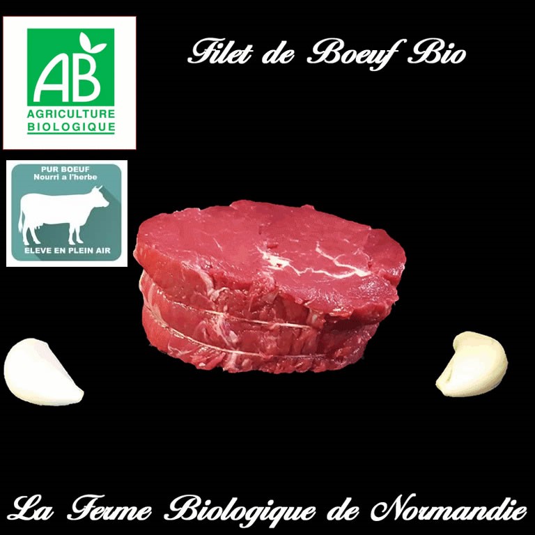 Filet de boeuf bio race limousine  poids 200g