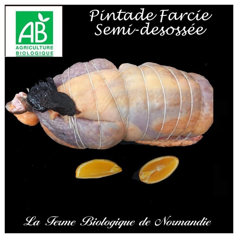 Pintade bio farcie, semi-désossée