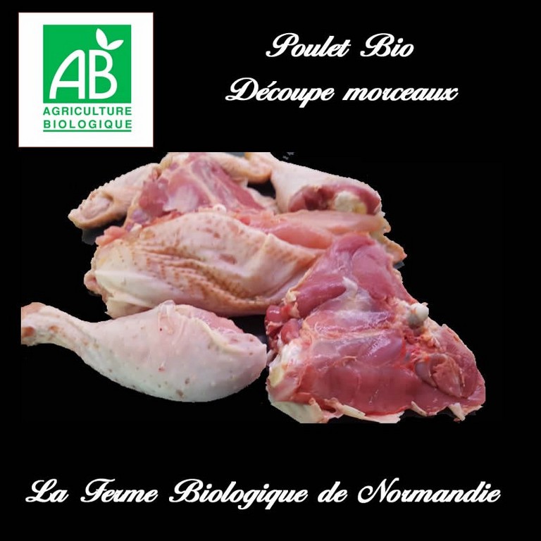 Poulet fermier bio découpe morceaux