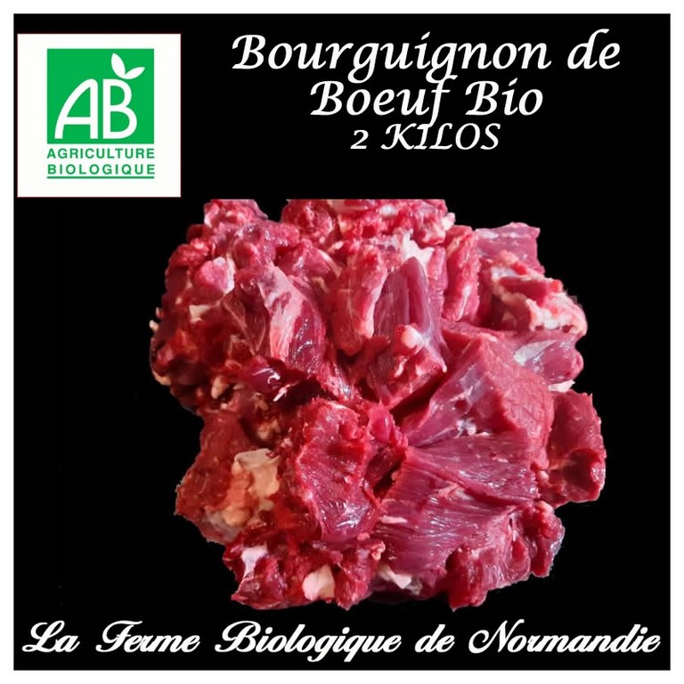 Bourguignon de boeuf bio 2 kilos