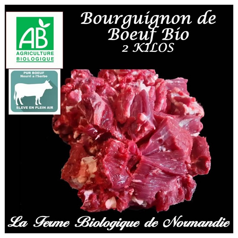 Bourguignon de boeuf bio 2 kilos