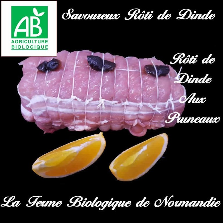 Rôti de dinde bio farci aux pruneaux