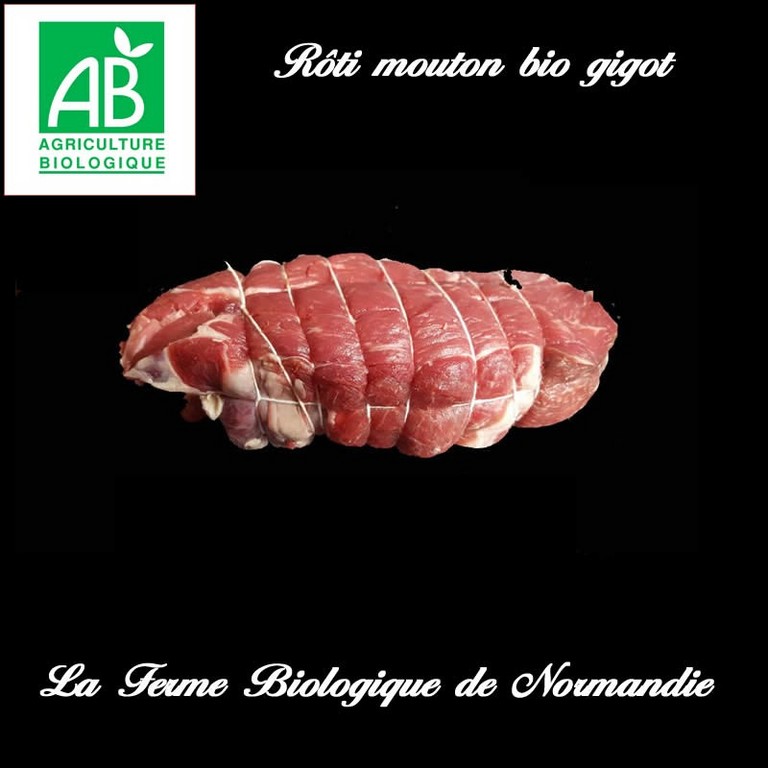 Gigot mouton bio roti sans os 600g