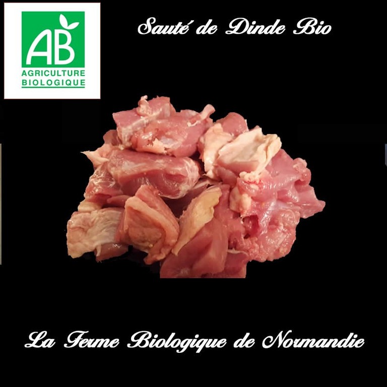 Sauté de dinde bio 500g