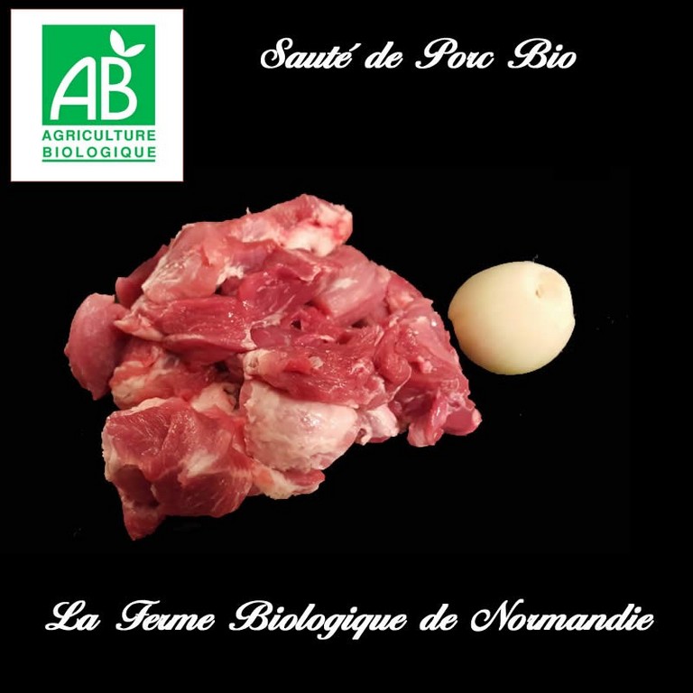 Sauté de porc fermier bio 600g