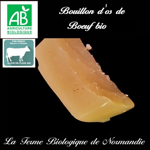 bouillon d'os de boeuf d'herbe bio