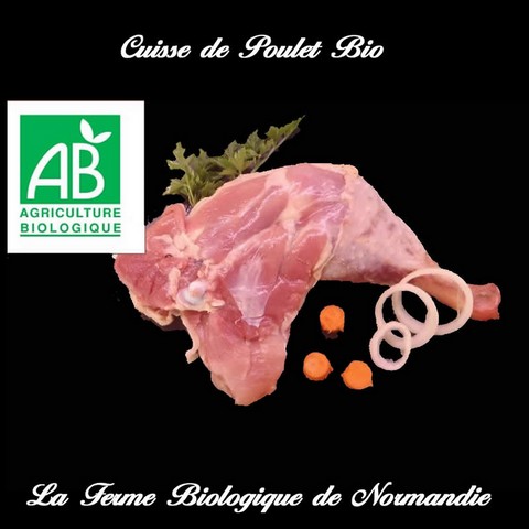 Cuisse poulet fermier bio 350g