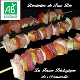 Brochettes de porc bio