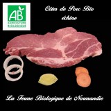Entrecotes de porc fermier bio échine Entrecotes de porc bio échine 500g